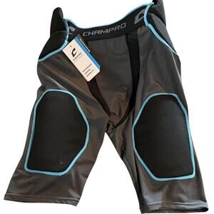 Champro Tri-Flex Compression Padded Hip Sliding Performance Shorts Adult M Gray